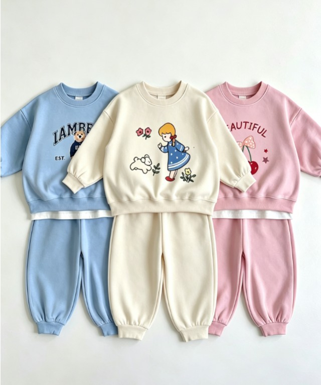 Baby Clothing Knitting Patterns - Baby Versatile Cartoon Pattern Tracksuit Set