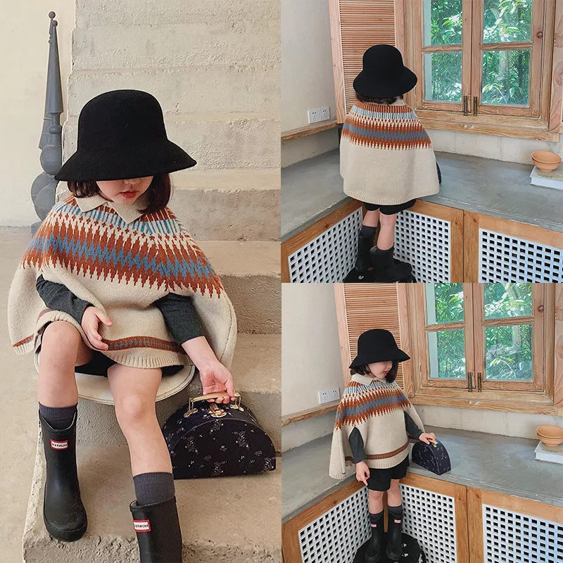 Girls' Cape New Korean Childre - Baby Clothing Knitting Patterns review and price