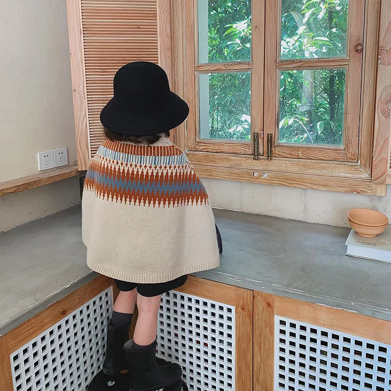 Girls' Cape New Korean Childre - Baby Clothing Knitting Patterns review and price