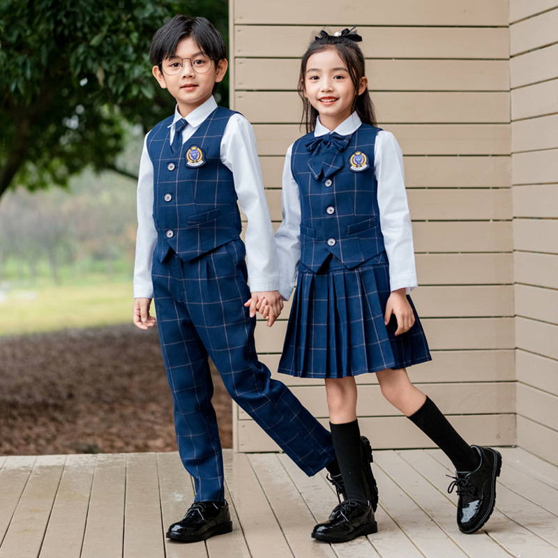 Kids British Plaid Vest Shirt  - Baby Q Clothing review and price