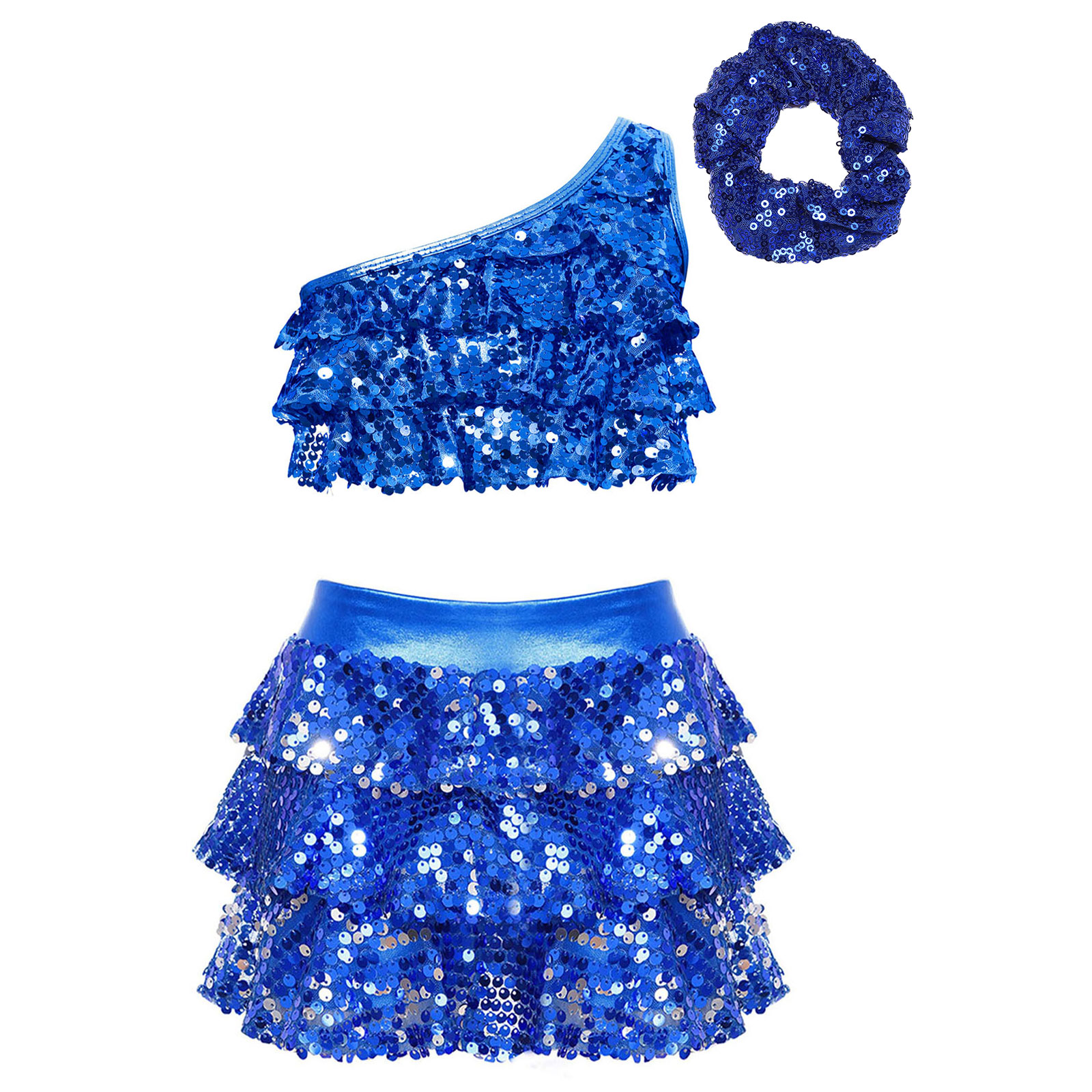 Kids Girls Shiny Sequins Latin - Baby Q Clothing review and price